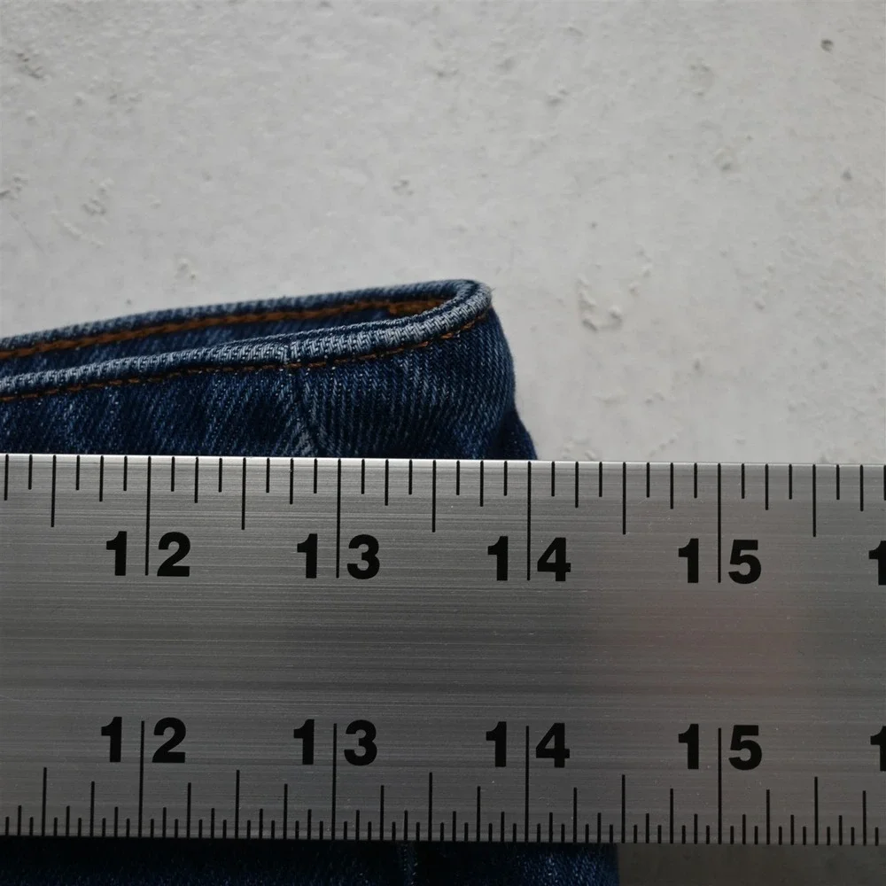 LOFT 00 High Rise The Straight Dark Stretch Denim Womens Jeans_5